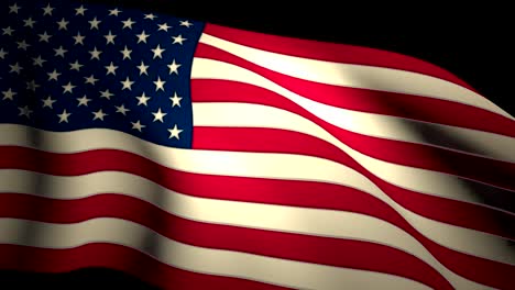 USA,-Amerikanische-Flagge,-Nahaufnahme,-Weht-Mit-Hintergrundbeleuchtung,-Nahtlose-Schleife,-CG-4k